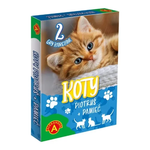 Karty Piotruś i Pamięć (Memory) - Motyw Koty