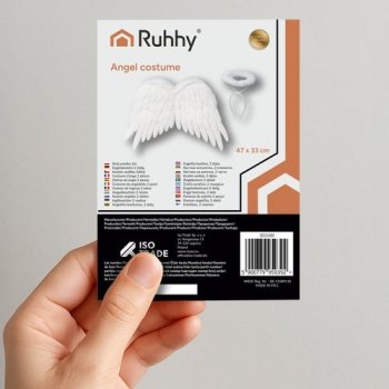 Zestaw Anioła 2w1: Skrzydła i Aureola Ruhhy (45x35