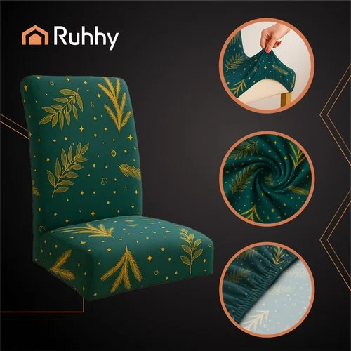 Pokrowce na Krzesła Świąteczne Zielone 6szt Ruhhy