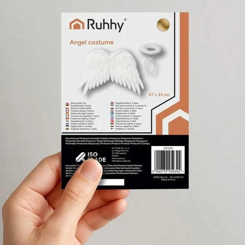 Zestaw Anioła 2w1: Skrzydła i Aureola Ruhhy (45x35