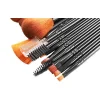 Pędzle do makijażu 12 szt czarne - zestaw