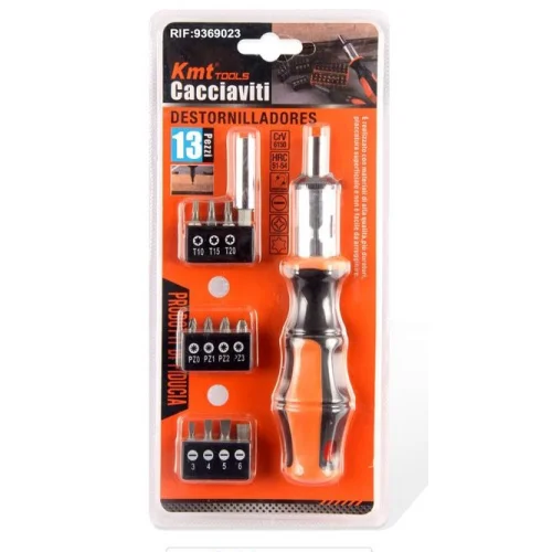 Zestaw śrubokrętów z mechanizmem zatrzaskowym KMT