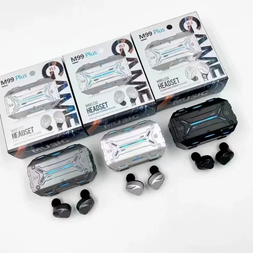 M99 Plus TWS V5.3 Szare Bezprzewodowe słuchawki